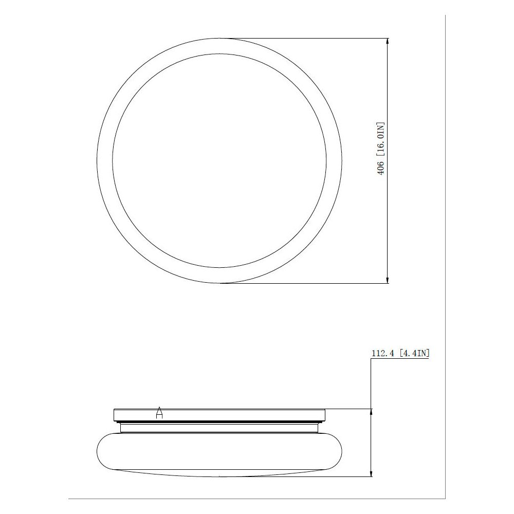 Soleil 1 Light Matte Black Flush Mount. Picture 8