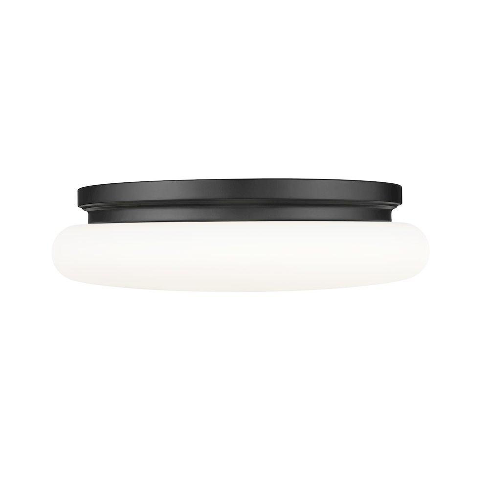 Soleil 1 Light Matte Black Flush Mount. Picture 4