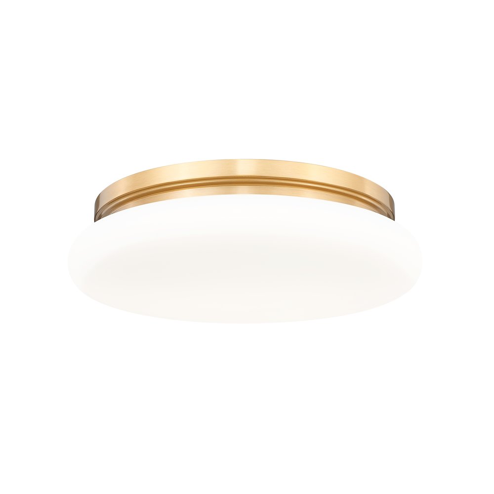 Soleil 1 Light Modern Gold Flush Mount. Picture 1