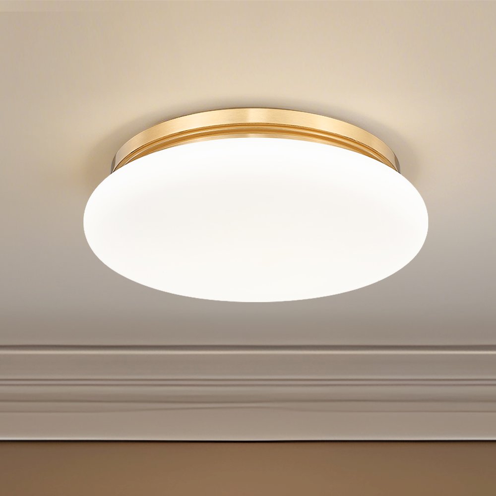 Soleil 1 Light Modern Gold Flush Mount. Picture 3