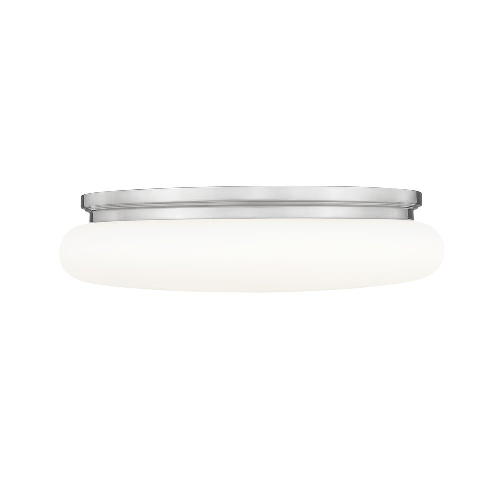 Soleil 1 Light Brushed Nickel Flush Mount. Picture 4