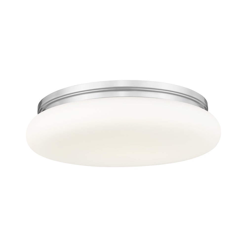 Soleil 1 Light Brushed Nickel Flush Mount. Picture 1