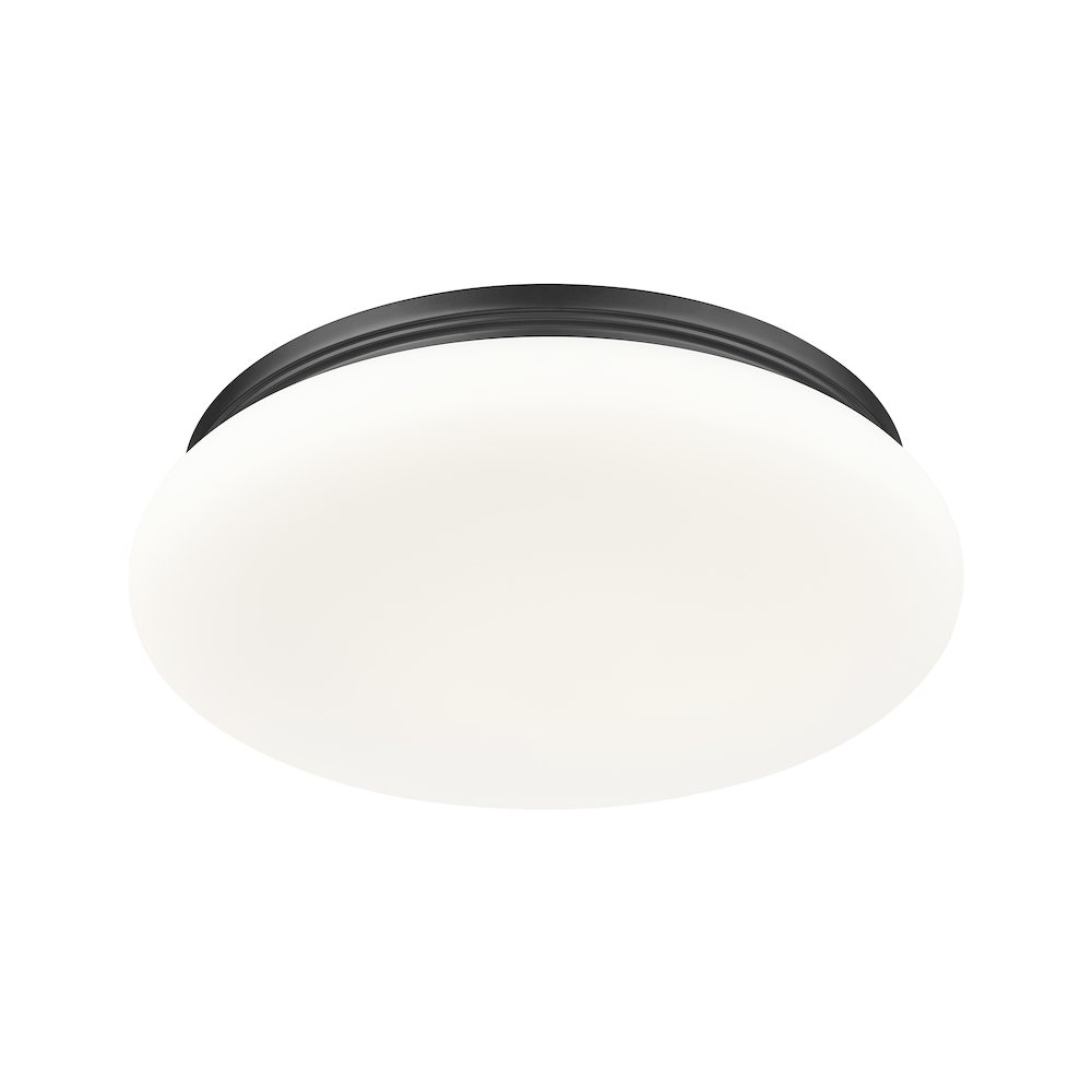 Soleil 1 Light Matte Black Flush Mount. Picture 5