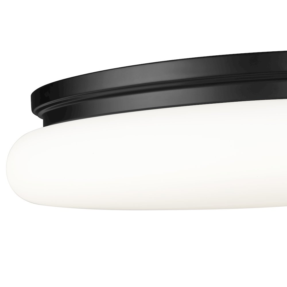 Soleil 1 Light Matte Black Flush Mount. Picture 6