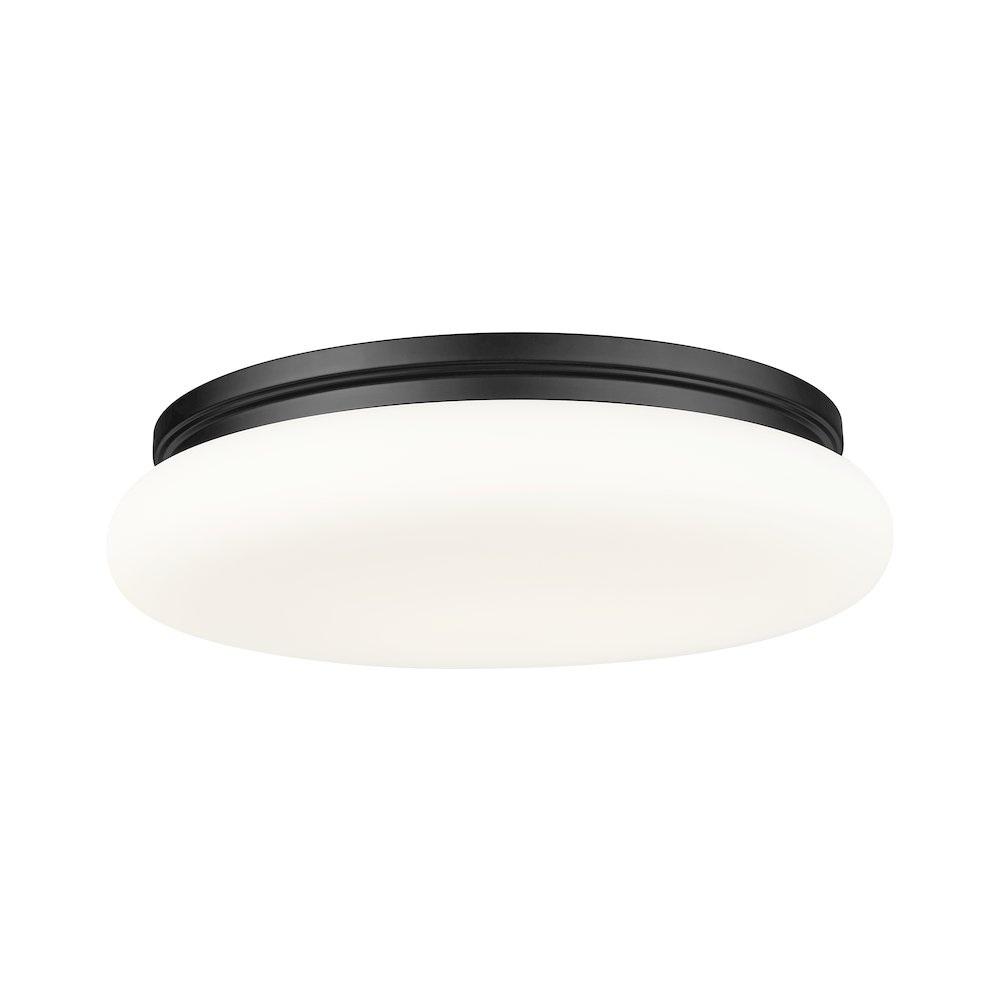 Soleil 1 Light Matte Black Flush Mount. Picture 1