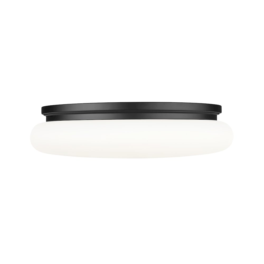 Soleil 1 Light Matte Black Flush Mount. Picture 4