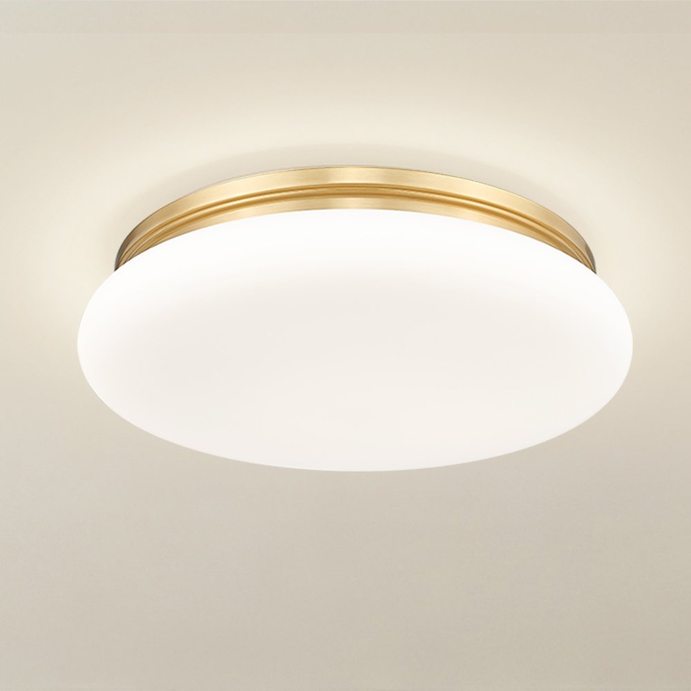 Soleil 1 Light Modern Gold Flush Mount. Picture 3