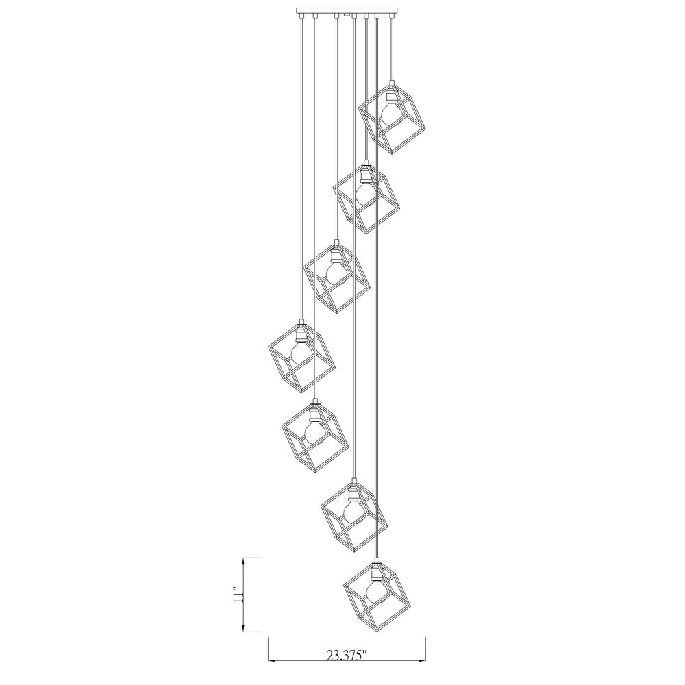 7 Light Chandelier. Picture 6