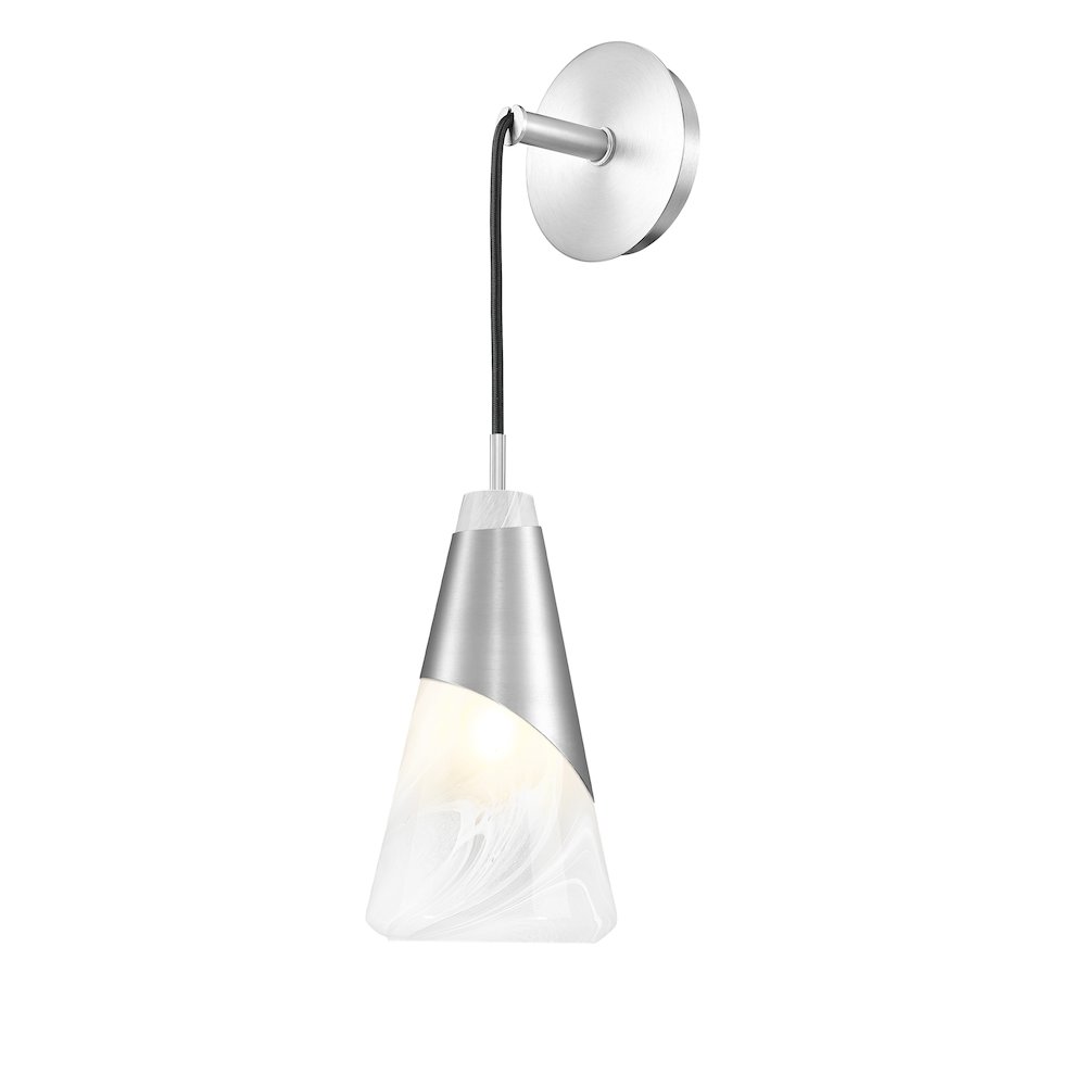 Z-Lite Aimie 1 Light Wall Sconce, Brushed Nickel. Picture 1