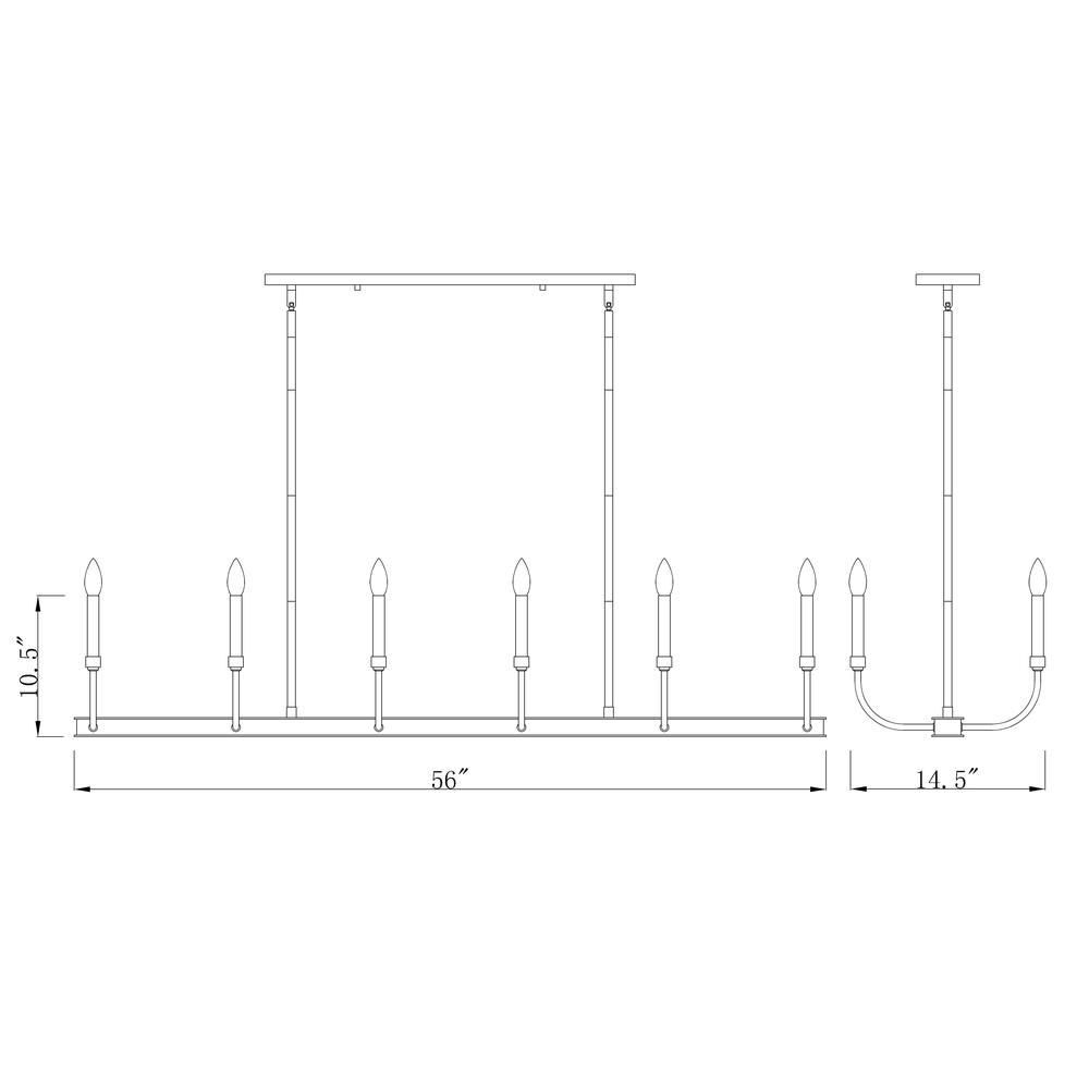 12 Light Linear Chandelier. Picture 6