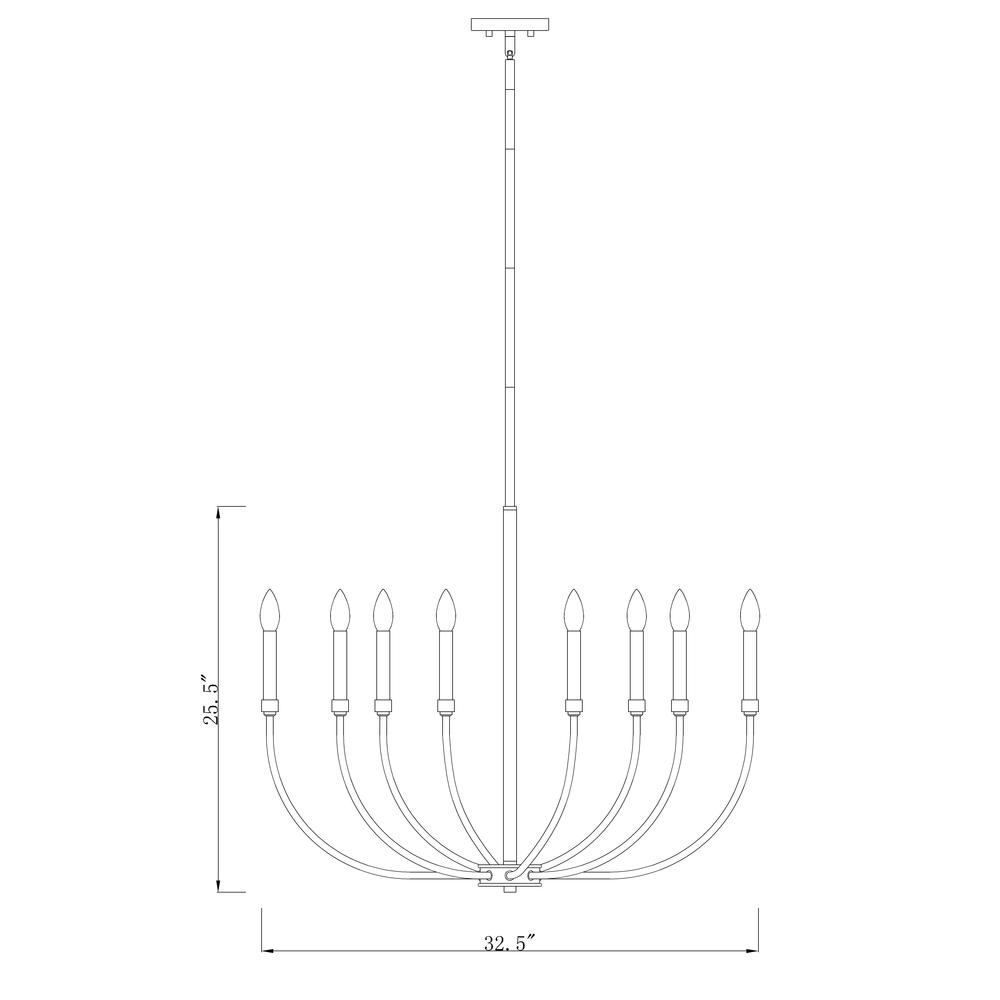 8 Light Chandelier. Picture 6