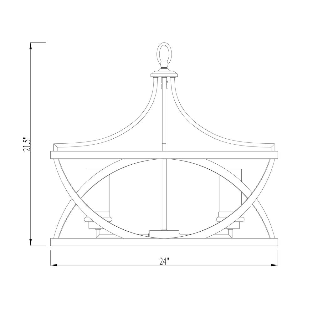6 Light Chandelier. Picture 6