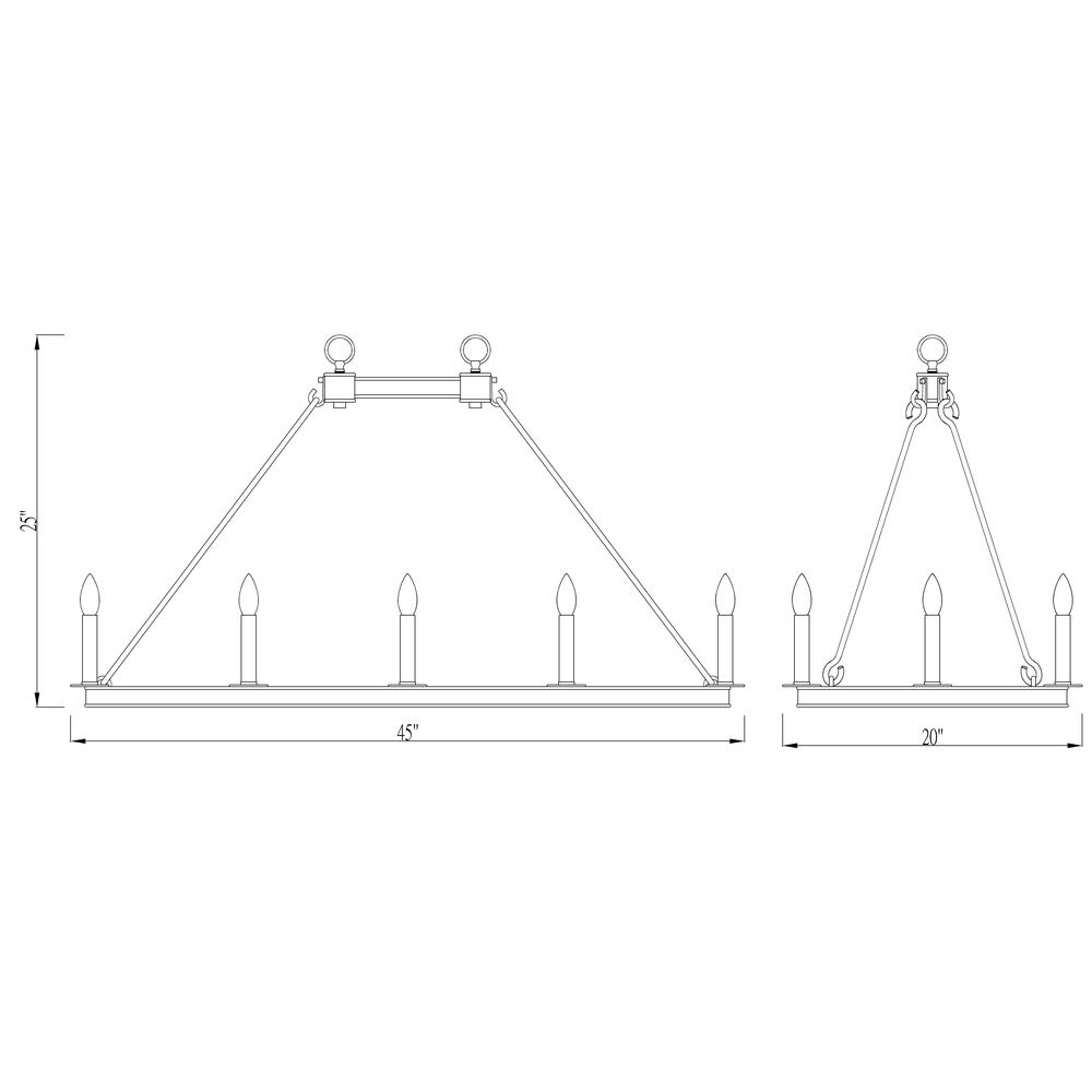 12 Light Linear Chandelier. Picture 6