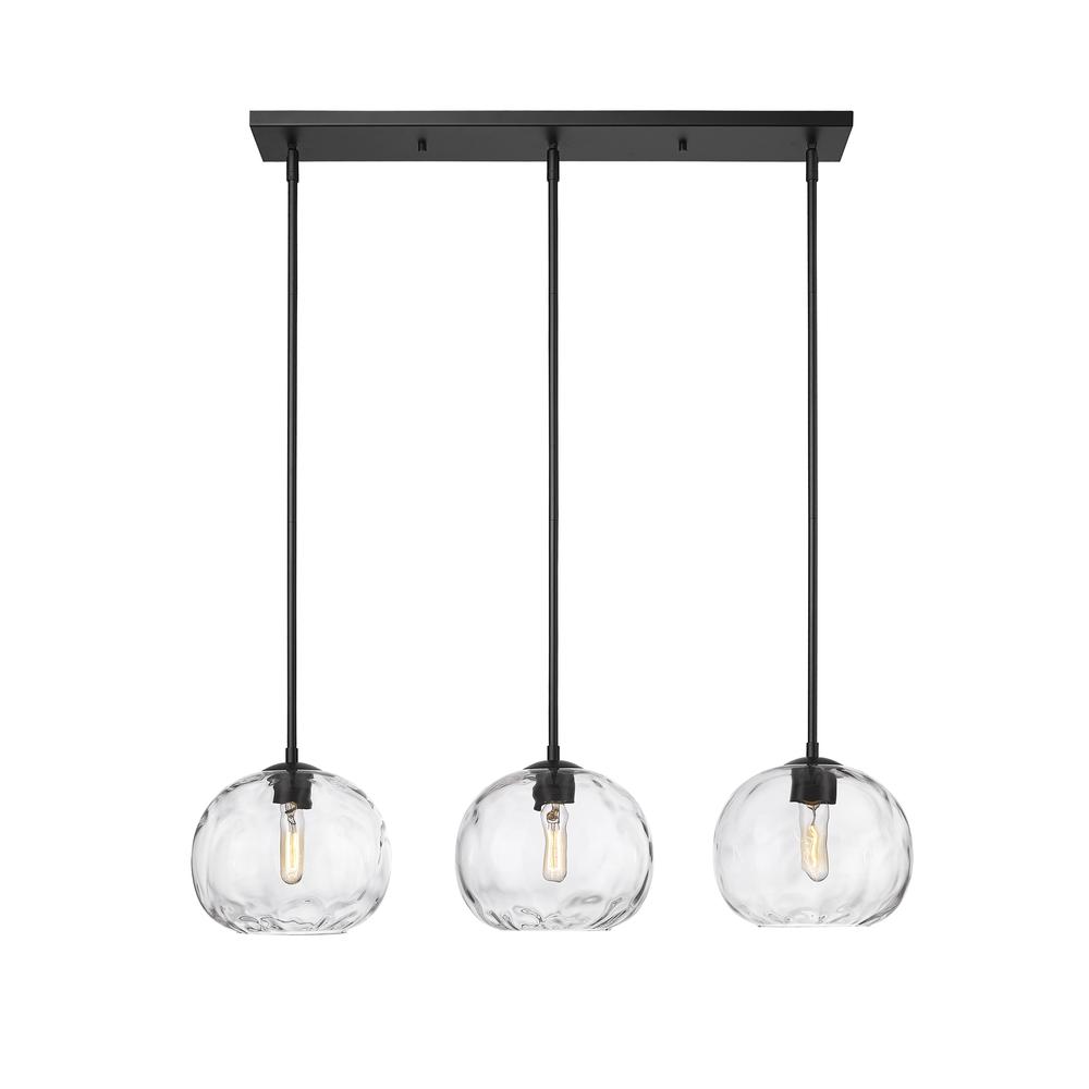 3 Light Linear Chandelier. Picture 2
