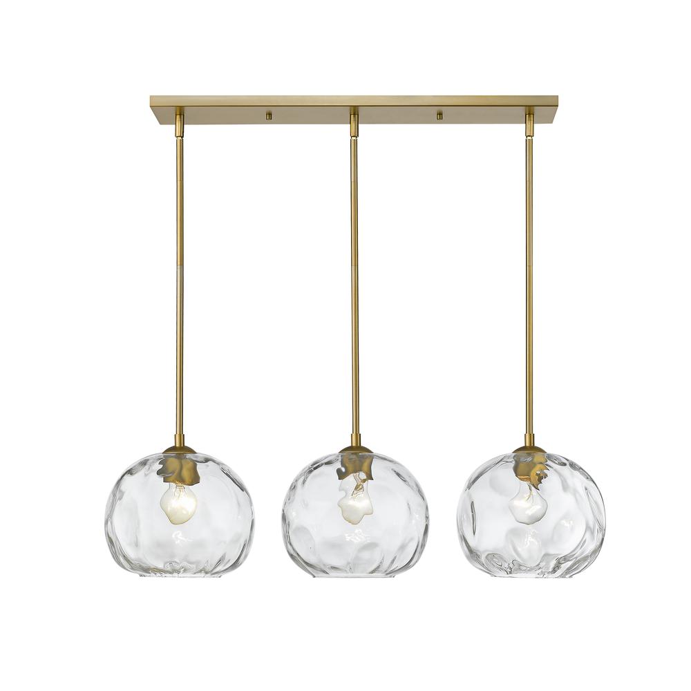 3 Light Linear Chandelier. Picture 2