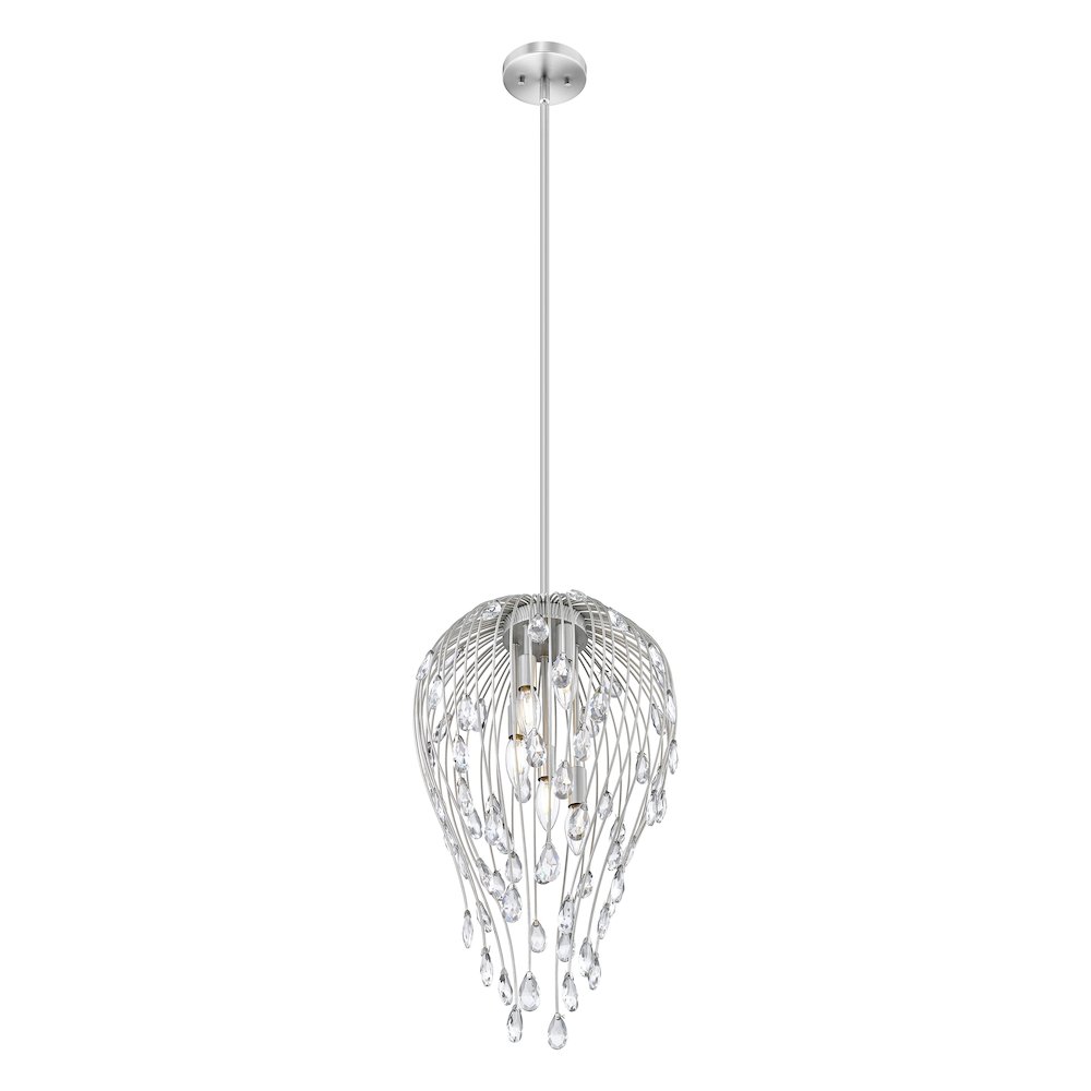Z-Lite 5 Light Pendant, Brushed Nickel. Picture 2