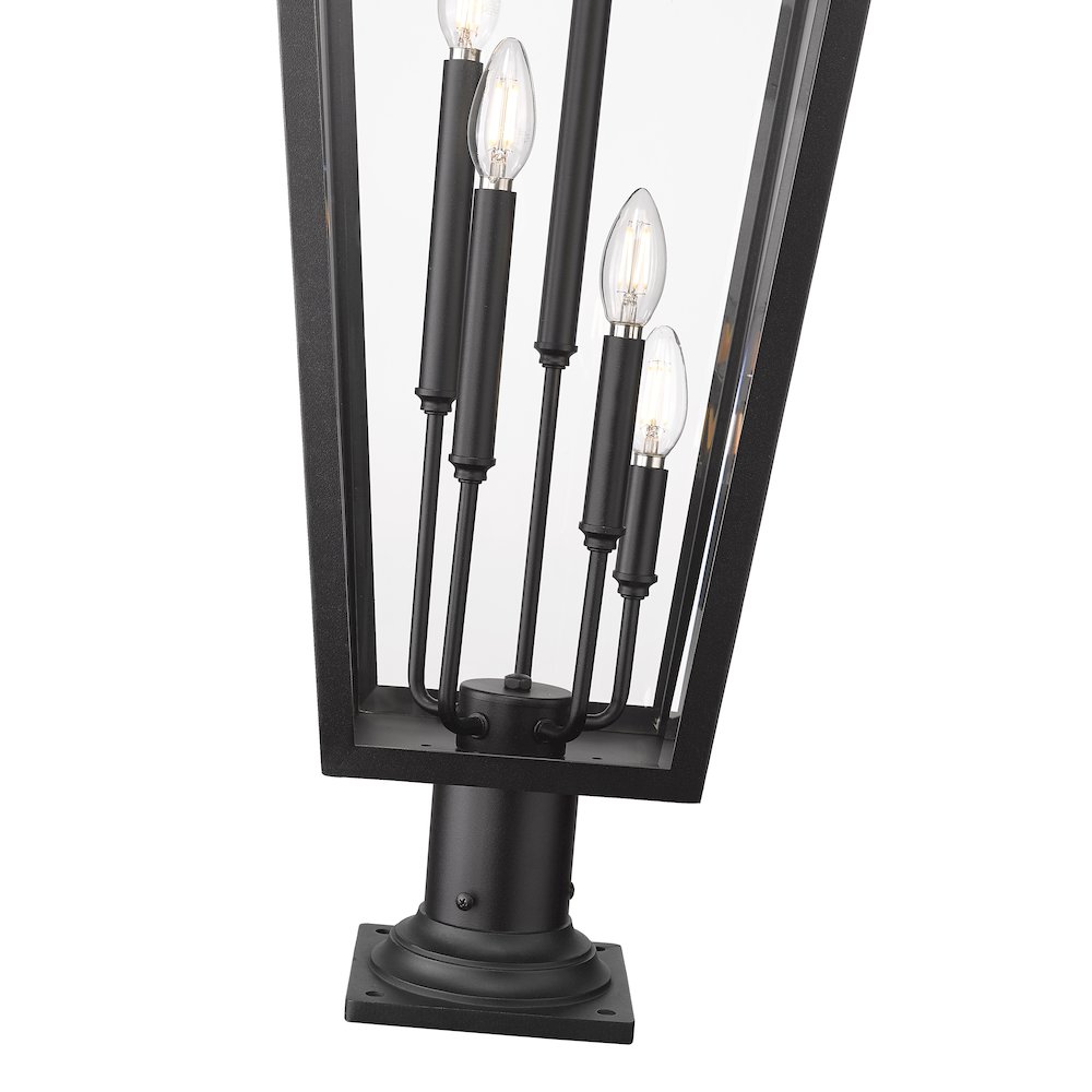 5 Light Outdoor Pier Mounted Fixture. Picture 4