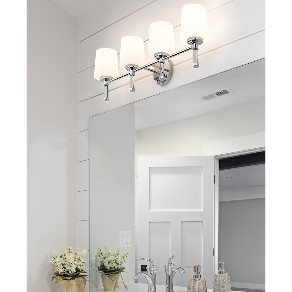 Z-Lite 4 Light Vanity, Chrome. Picture 6