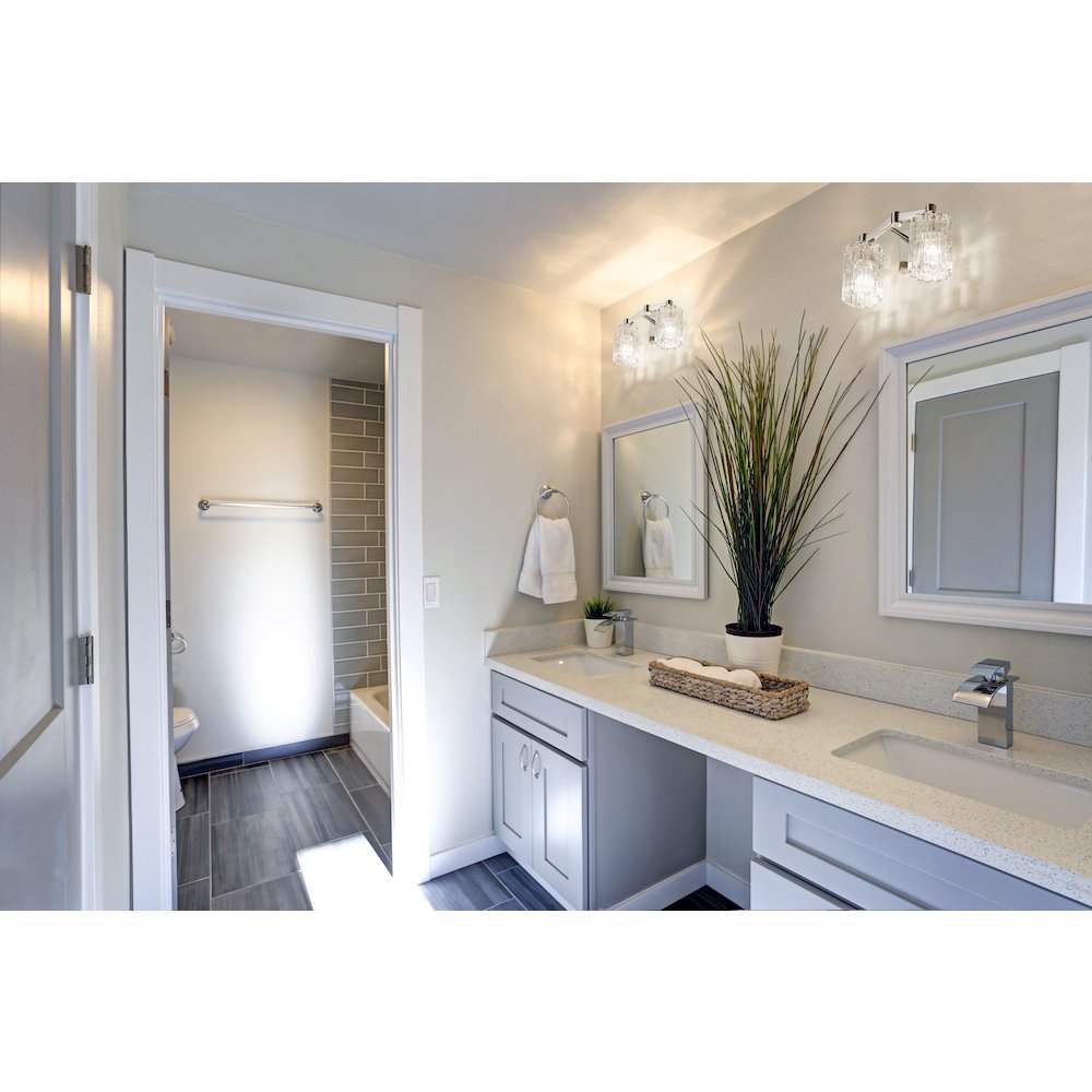 Z-Lite Aubrey 2 Light Vanity in Chrome Frame Finish. Picture 6