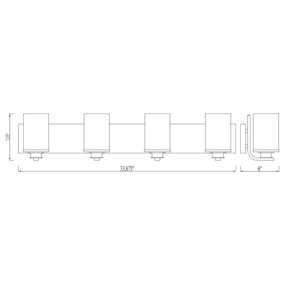 4 Light Vanity. Picture 6