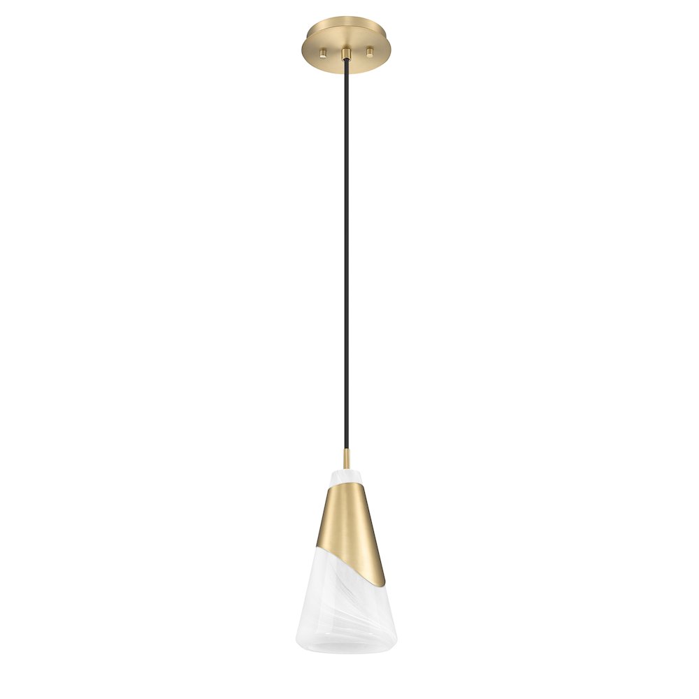Z-Lite Aimie 1 Light Pendant, Modern Gold. Picture 5