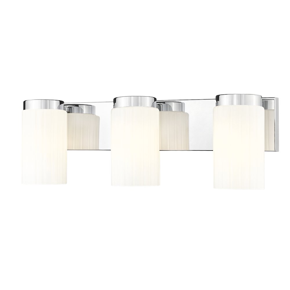Z-Lite Burk 3 Light Vanity, Chrome. Picture 1