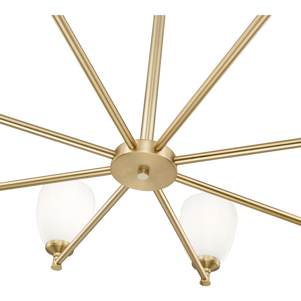 Z-Lite Oren 8 Light Chandelier in Modern Gold color, Steel frame. Picture 4