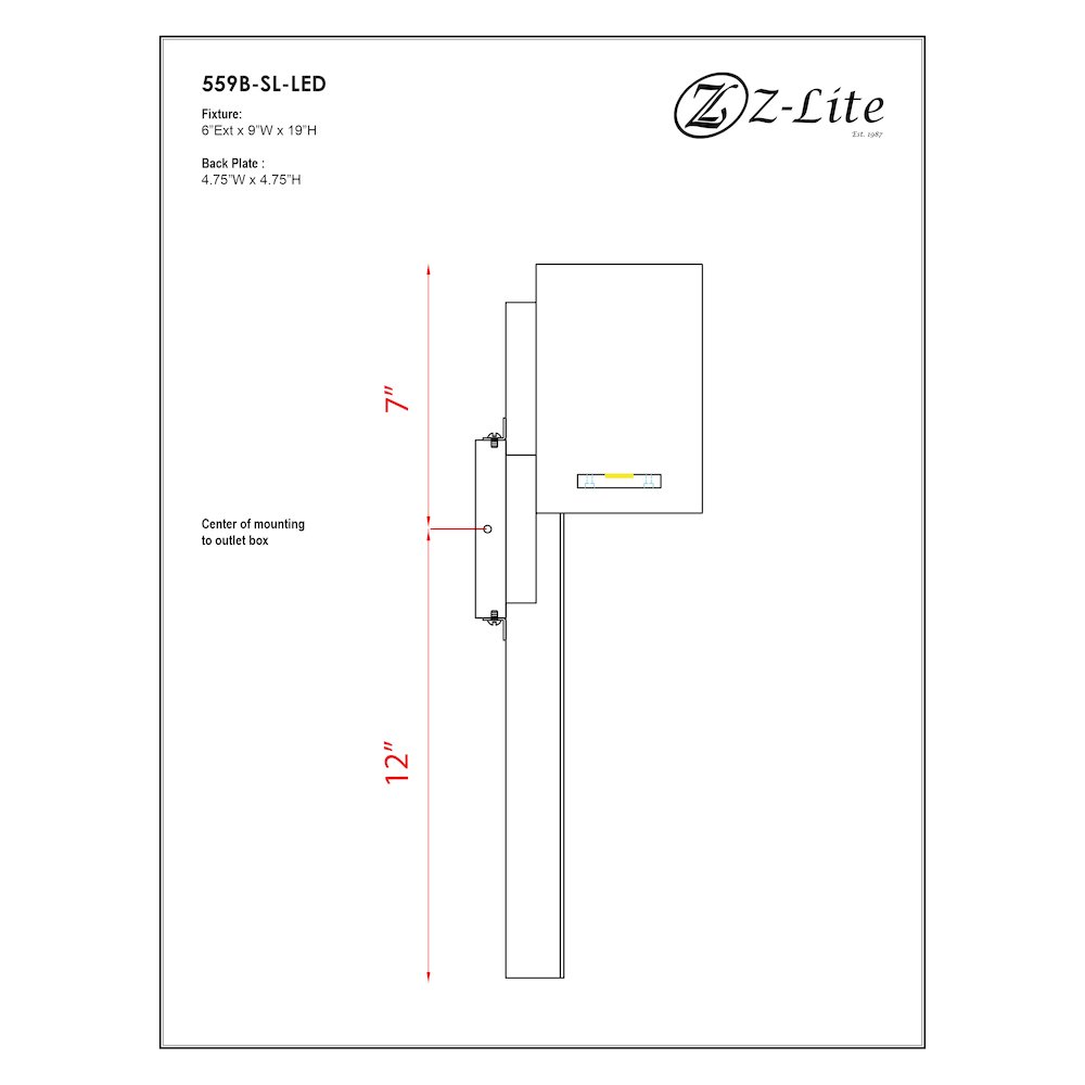 Z-Lite 1 Light Outdoor Wall Light. Picture 2