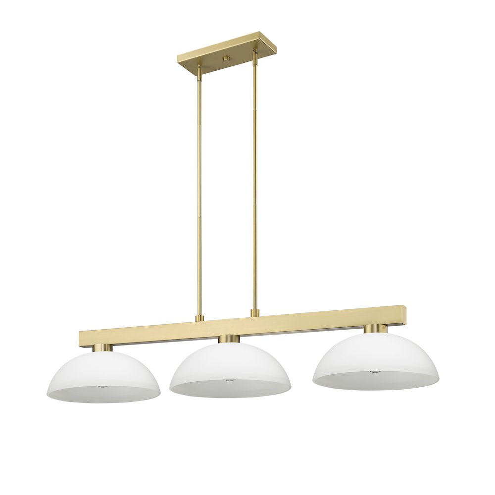 Z-Lite Cobalt 3 Light Billiard, Steel Frame, Matte Opal Shade Color. Picture 5