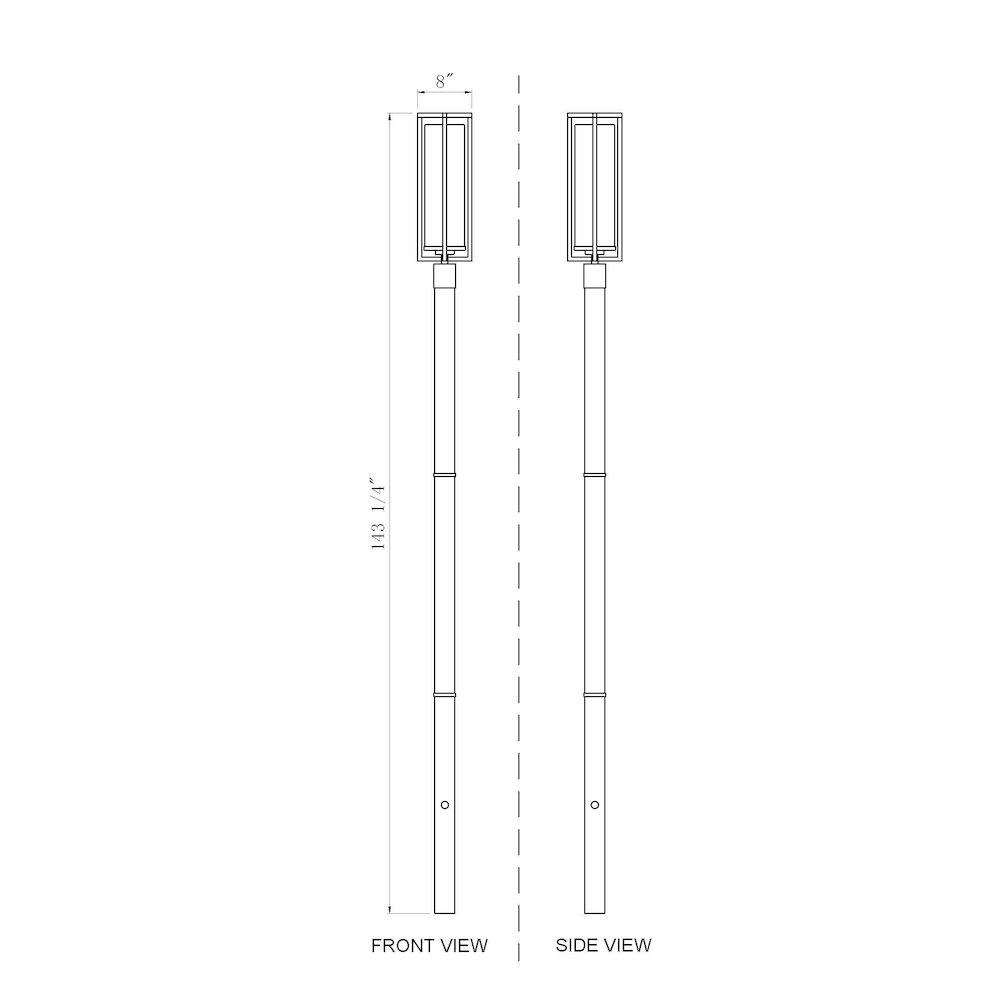Z-Lite 1 Light Outdoor Post Mounted Fixture. Picture 8