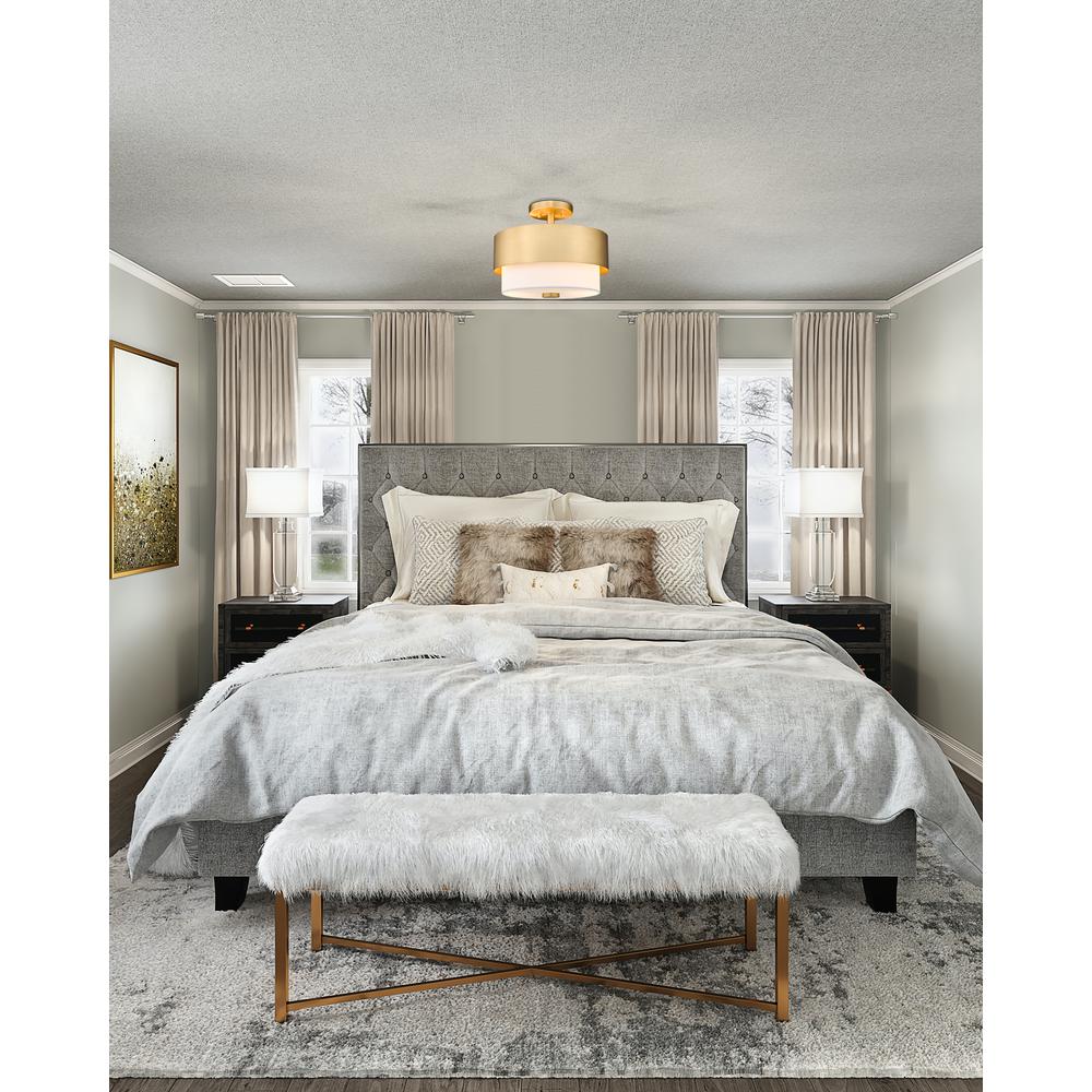 2 Light Semi Flush Mount. Picture 8
