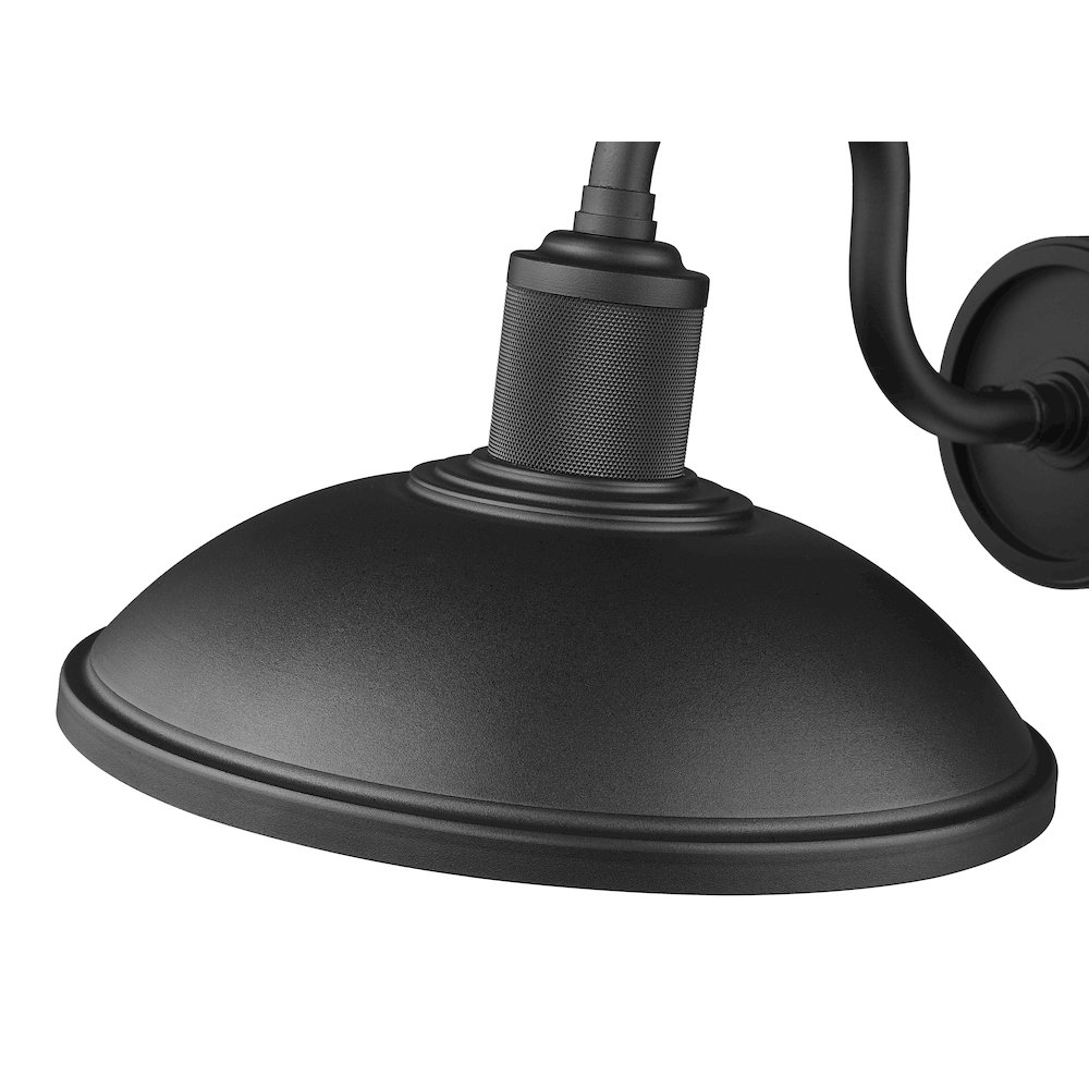 Z-Lite RLM 1 Light Outdoor Wall Light in Sand Black color, Aluminum frame. Picture 4