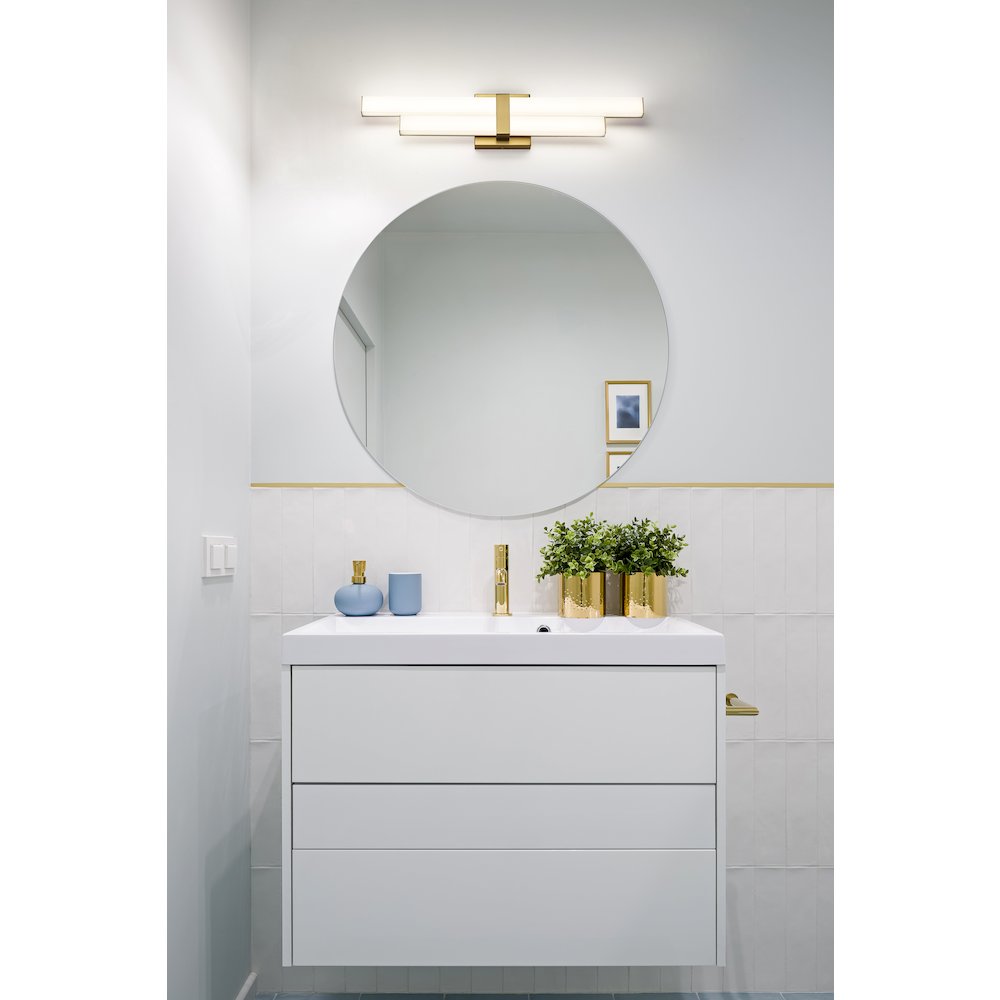 Z-Lite Zane 2 Light Vanity in Modern Gold Frame Finish. Picture 7