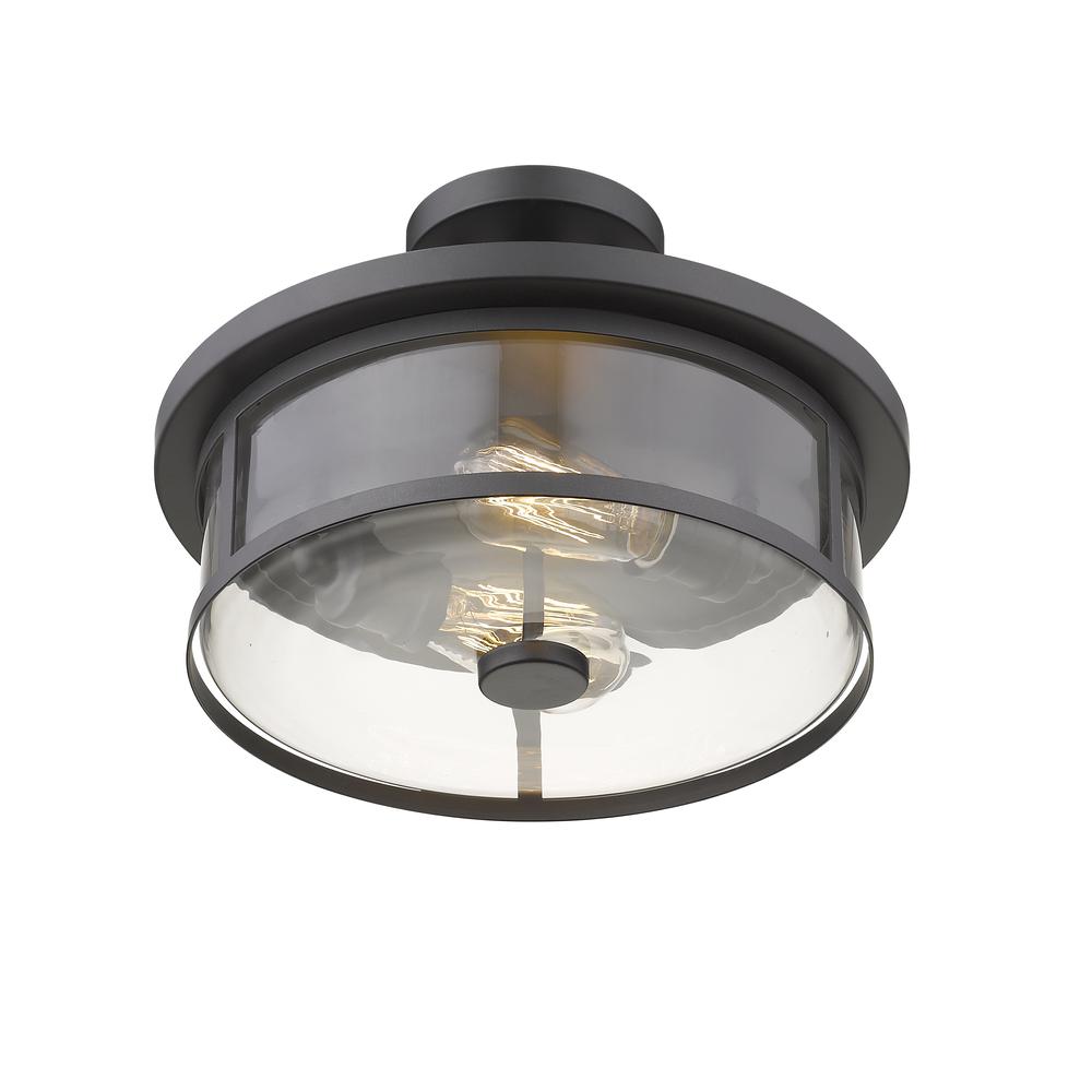 2 Light Semi Flush Mount. Picture 2