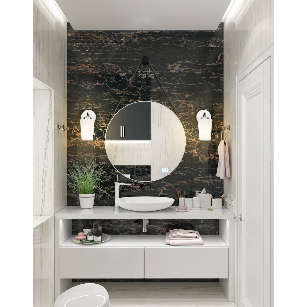 Z-Lite Montford 1 Light Wall Sconce in Chrome color, Steel frame. Picture 7