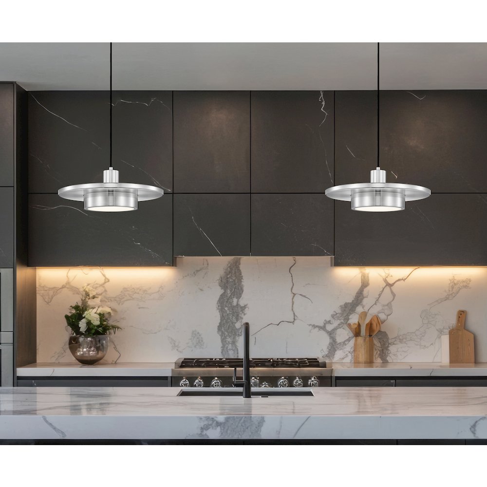 Z-Lite 1 Light Pendant, Brushed Nickel. Picture 6