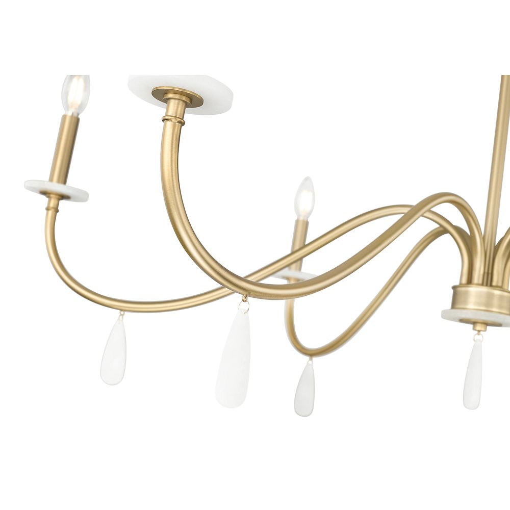 Z-Lite 6 Light Chandelier, Mordern Gold. Picture 4