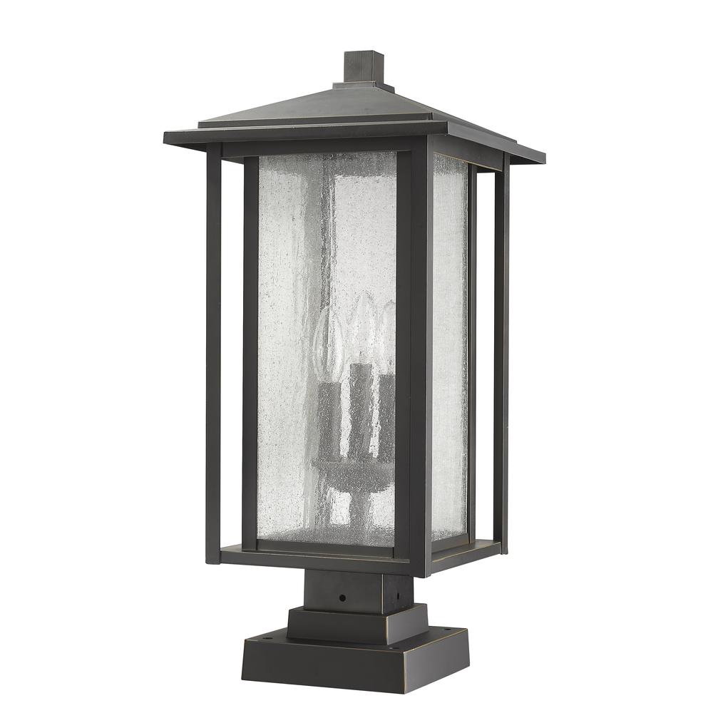 3 Light Outdoor Pier Mounted Fixture. Picture 5