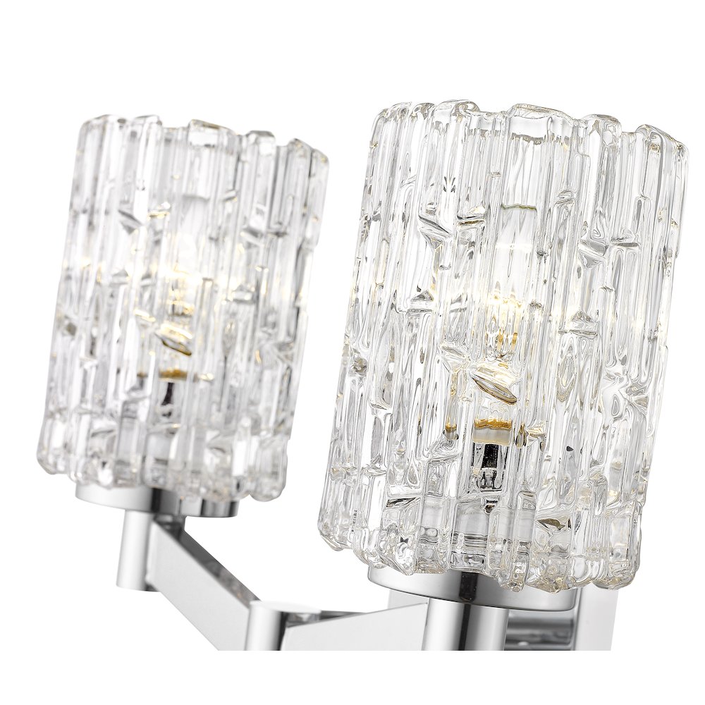 Z-Lite Aubrey 2 Light Vanity in Chrome Frame Finish. Picture 4