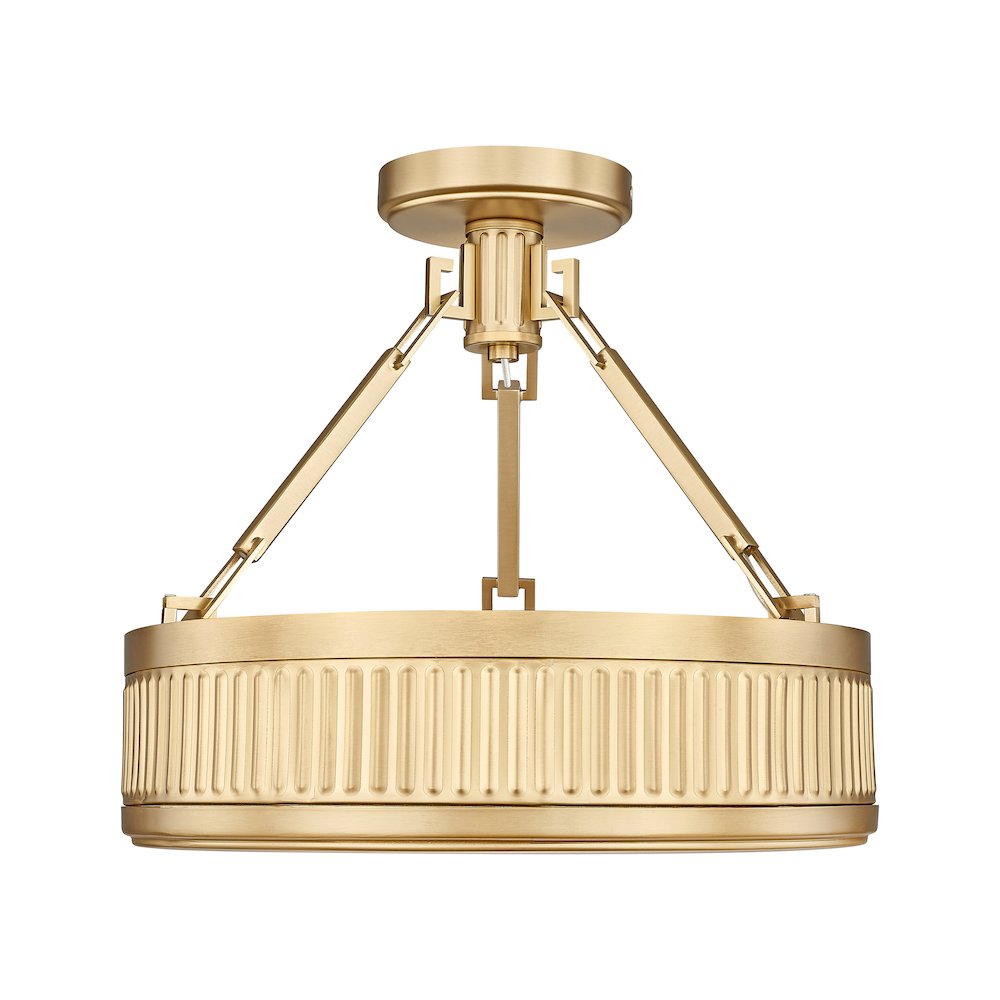Z-Lite 1 Light Semi Flush Mount, Modern Gold. Picture 2