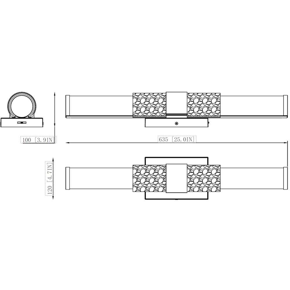 Z-Lite Egon 1 Light Vanity in Brushed Nickel color, Steel frame. Picture 8