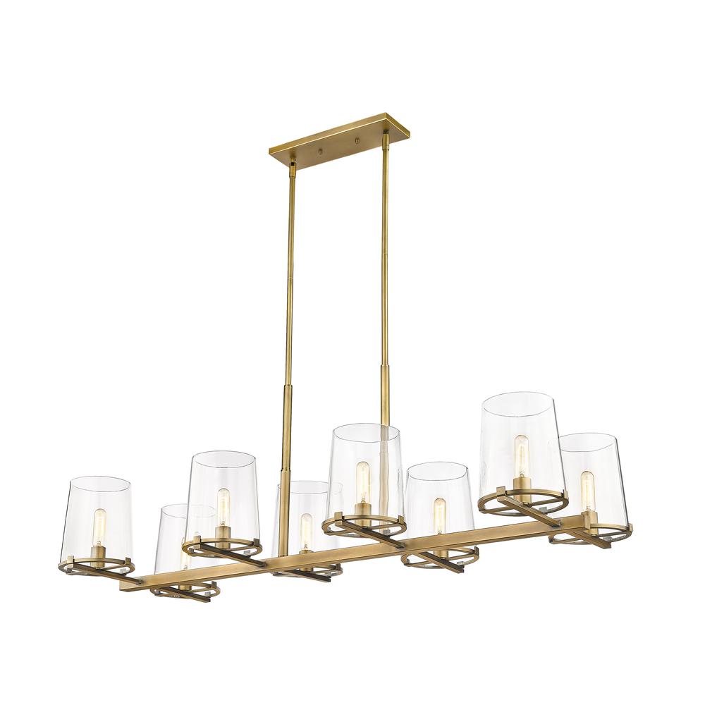 8 Light Linear Chandelier. Picture 1