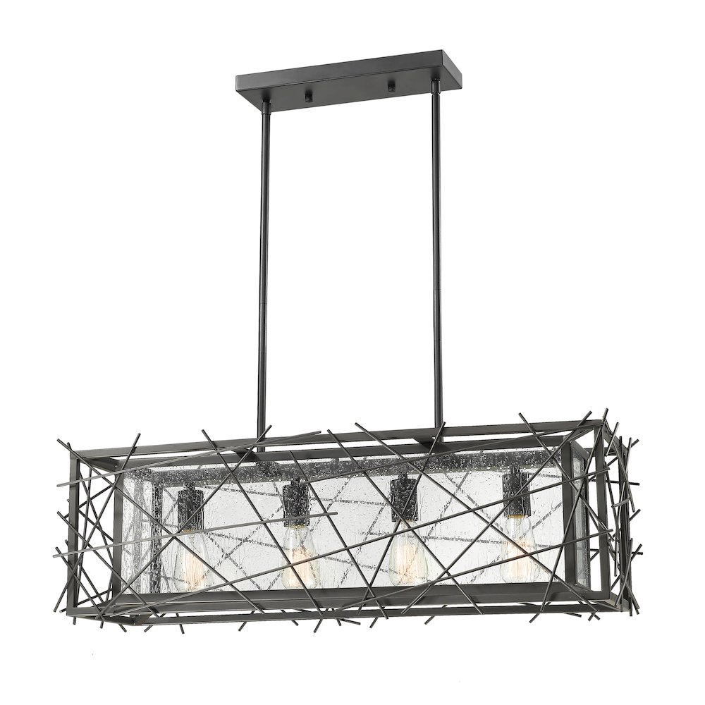 Z-Lite 4 Light Linear Chandelier. Picture 1