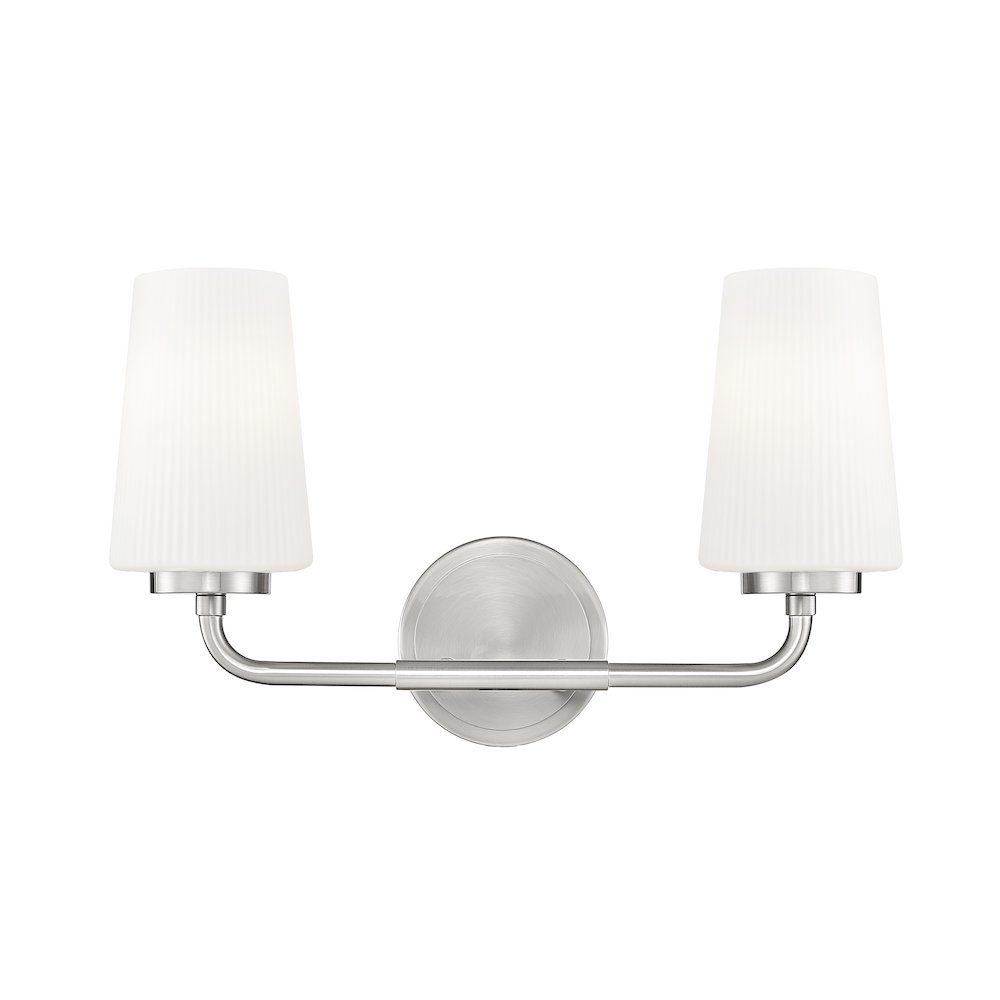 Z-Lite Montford 2 Light Vanity in Brushed Nickel color, Steel frame. Picture 2