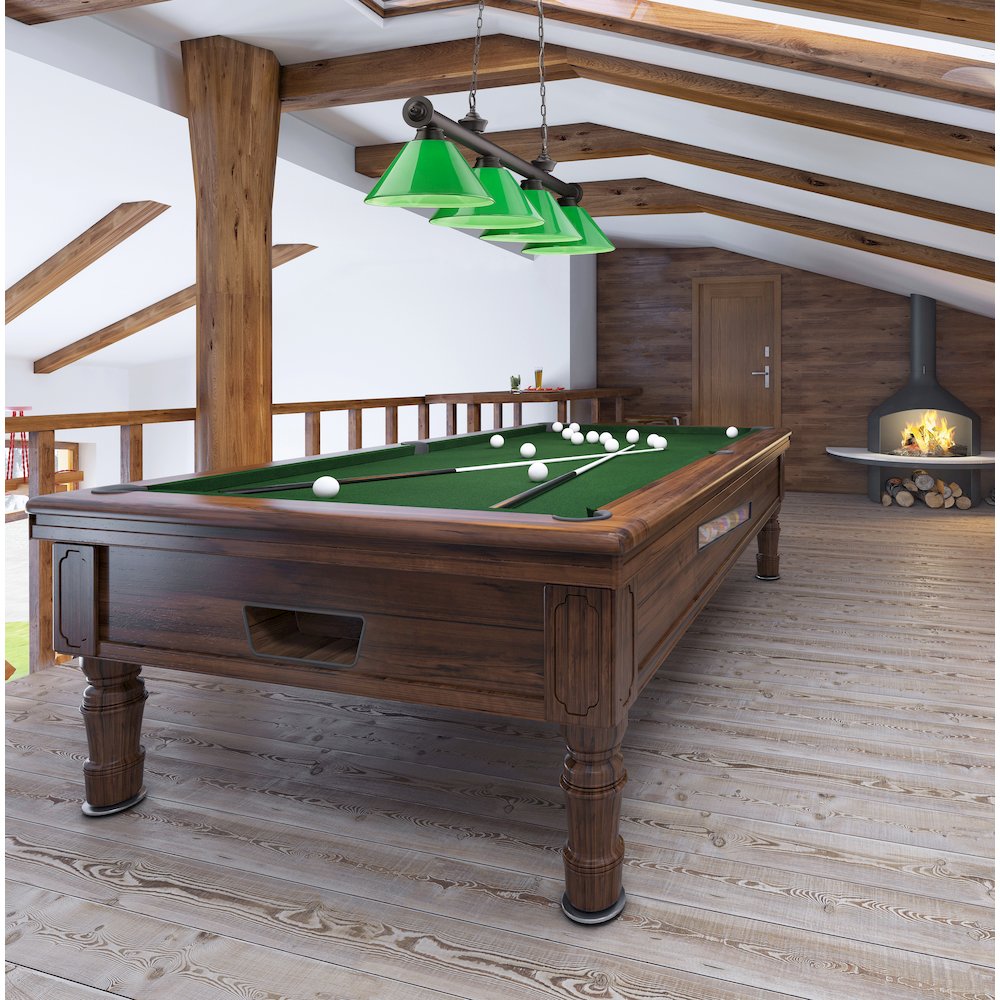 Z-Lite Cordon 4 Light Billiard, Steel Frame, Green Shade Color. Picture 7