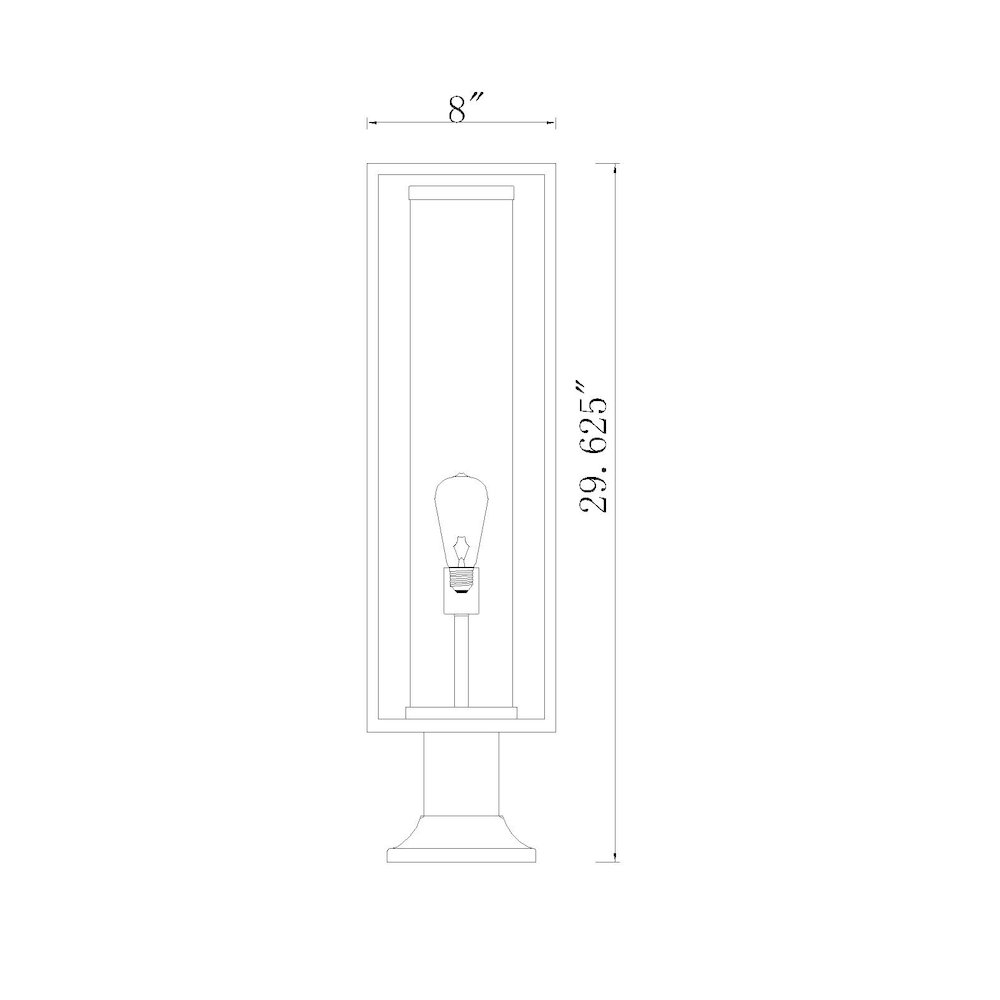 Z-Lite 1 Light Outdoor Pier Mounted Fixture. Picture 4