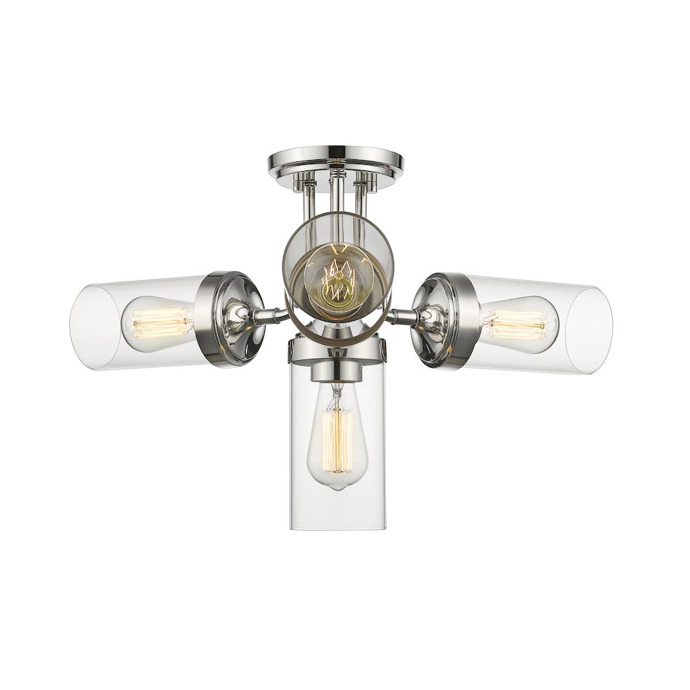 Z-Lite 4 Light Semi Flush Mount. Picture 1