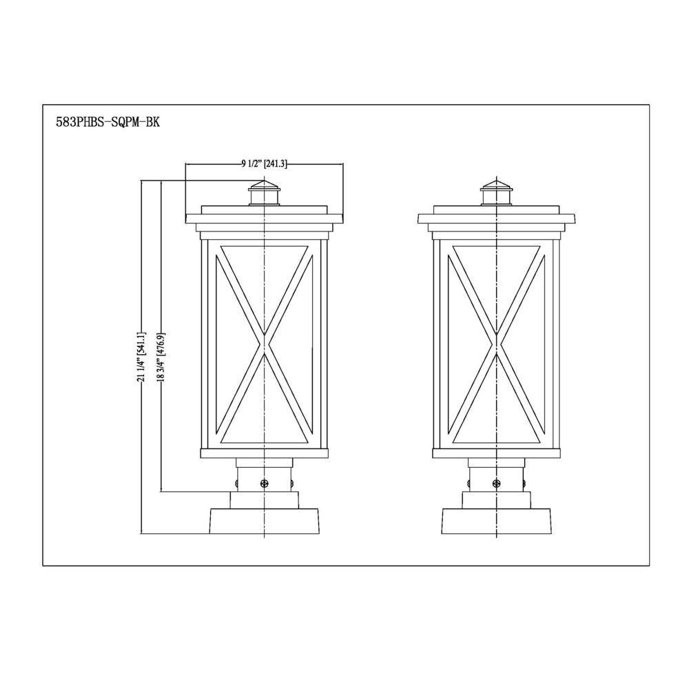 1 Light Outdoor Pier Mounted Fixture. Picture 6