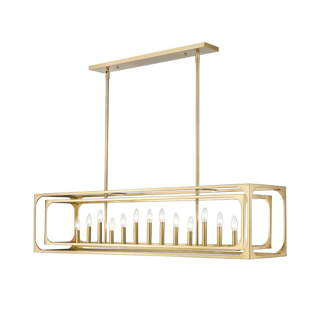 13 Light Linear Chandelier. Picture 1