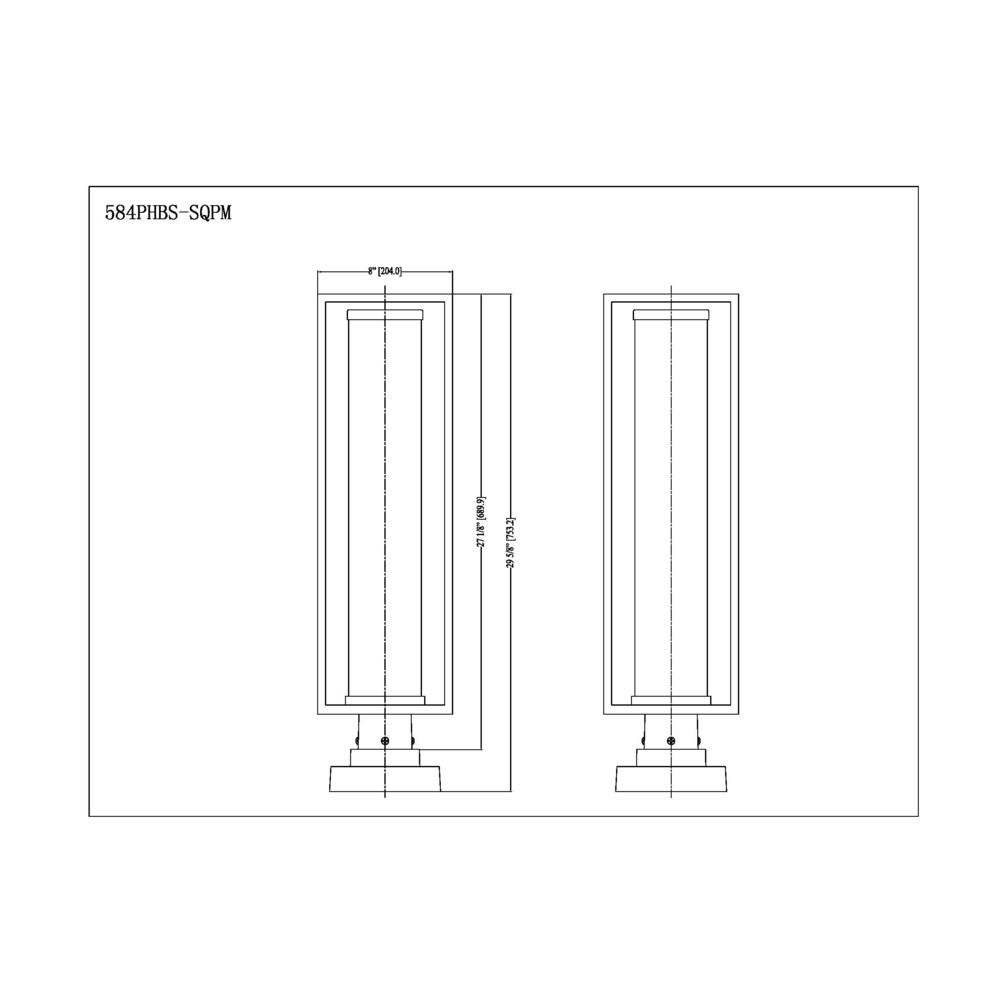 1 Light Outdoor Pier Mounted Fixture. Picture 6